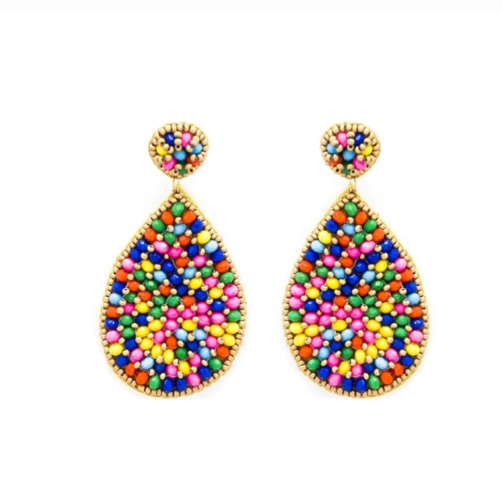 MULTI-COLOR OTHELLO TEARDROP EARRINGS
